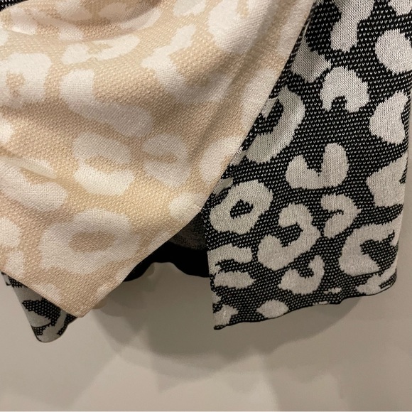 MING WANG Colorblock Studded Cheetah Print Knit Dress - Size S - Picture 6 of 13